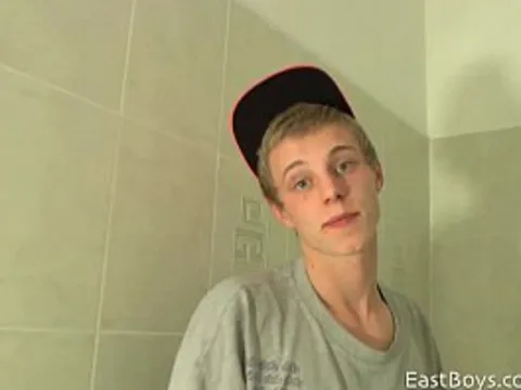 Youthful platinum-blonde teenage