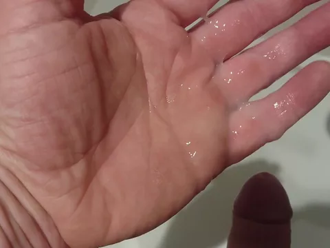 Cumshot in rub-down the shower